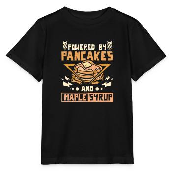 Alimenté par des crêpes et du sirop d’érable - T-shirt bio MINI CREATOR Stanley/Stella Enfant - noir - Devant - Mikhail (115cm)