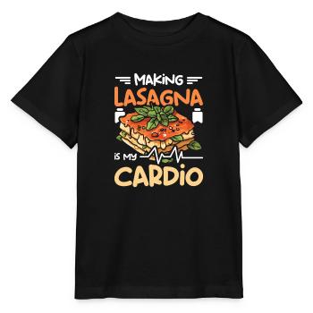 Making Lasagna is my cardio - Stanley/Stella MINI CREATOR Kids’ T-Shirt - black - Front - Mikhail (115cm)