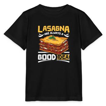 Lasagna are always a good idea - Stanley/Stella MINI CREATOR Kids’ T-Shirt - black - Front - Mikhail (115cm)