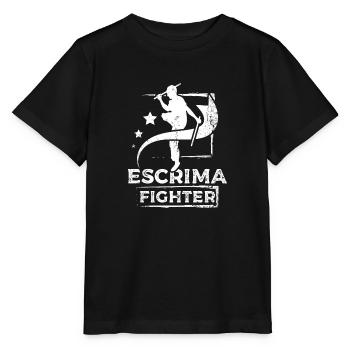 Combattant Escrima - T-shirt bio MINI CREATOR Stanley/Stella Enfant - noir - Devant - Mikhail (115cm)