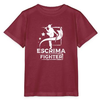 Combattant Escrima - T-shirt bio MINI CREATOR Stanley/Stella Enfant - bordeaux - Devant - Kain (125cm)