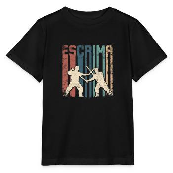 Rétro Vintage Escrima - T-shirt bio MINI CREATOR Stanley/Stella Enfant - noir - Devant - Mikhail (115cm)