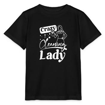 Femme de ménage folle femme de ménage - T-shirt bio MINI CREATOR Stanley/Stella Enfant - noir - Devant - Mikhail (115cm)