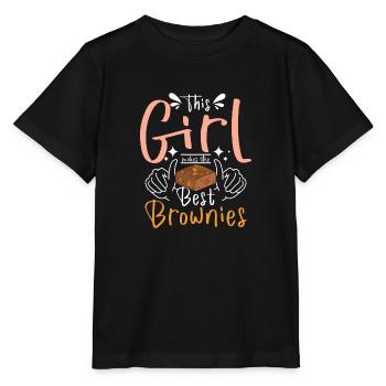 This girl makes the best brownies - Stanley/Stella MINI CREATOR Kids’ T-Shirt - black - Front - Mikhail (115cm)