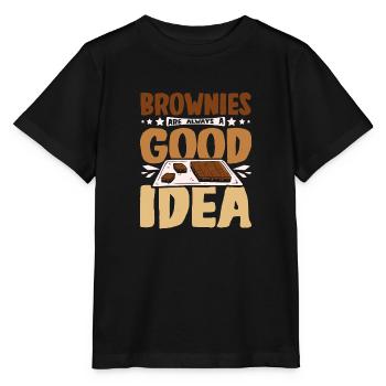 Brownies are always a good idea - Stanley/Stella MINI CREATOR Kids’ T-Shirt - black - Front - Mikhail (115cm)