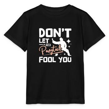 Tai chi girl don't let the ponytail fool you - Stanley/Stella MINI CREATOR Kids’ T-Shirt - black - Front - Mikhail (115cm)