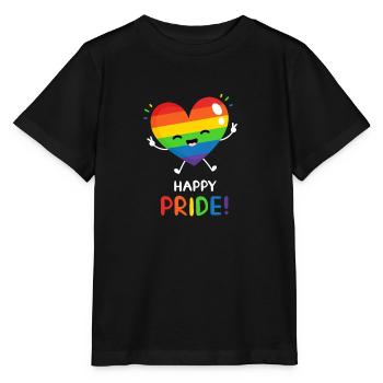 Happy Pride Day LGBT Gay CSD Queer Coming Out - Stanley/Stella Kinder T-Shirt MINI CREATOR  - Schwarz - Vorne - Mikhail (115cm)