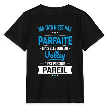Ma tata n'est pas parfaite - Volley - T-shirt bio MINI CREATOR Stanley/Stella Enfant - noir - Devant - Mikhail (115cm)