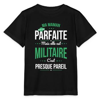 Ma maman n'est pas parfaite - Militaire - T-shirt bio MINI CREATOR Stanley/Stella Enfant - noir - Devant - Mikhail (115cm)