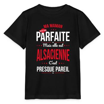 Ma maman n'est pas parfaite - Alsacienne - T-shirt bio MINI CREATOR Stanley/Stella Enfant - noir - Devant - Mikhail (115cm)