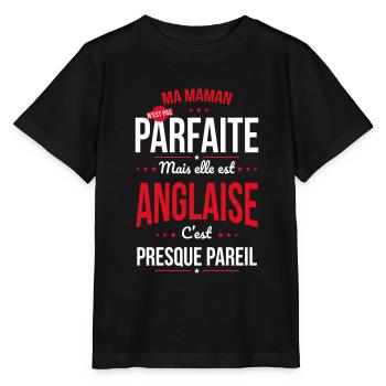 Ma maman n'est pas parfaite - Anglaise - T-shirt bio MINI CREATOR Stanley/Stella Enfant - noir - Devant - Mikhail (115cm)