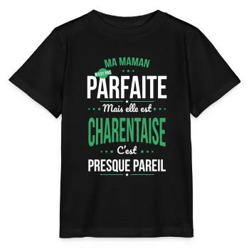 Ma maman n'est pas parfaite - Charentaise - T-shirt bio MINI CREATOR Stanley/Stella Enfant - noir - Devant - Mikhail (115cm)