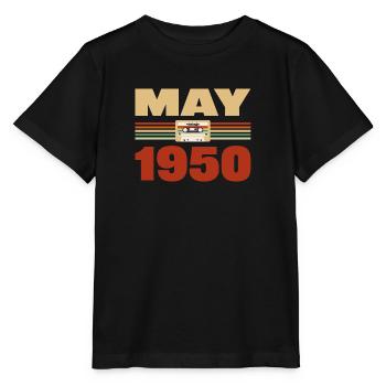 73e anniversaire mai millésime 1950 idée cadeau - T-shirt bio MINI CREATOR Stanley/Stella Enfant - noir - Devant - Mikhail (115cm)