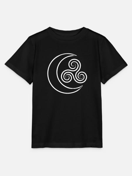 Triskele Mond - Stanley/Stella Kinder T-Shirt MINI CREATOR  - Schwarz