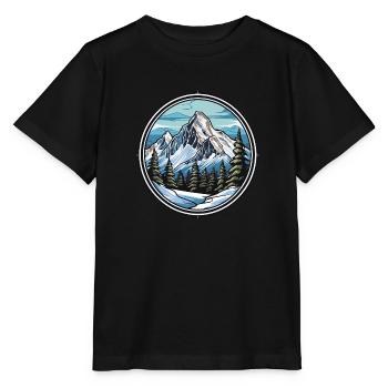 Piste de ski de montagne - T-shirt bio MINI CREATOR Stanley/Stella Enfant - noir - Devant - Mikhail (115cm)