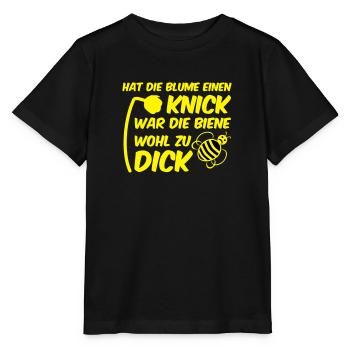 Biene zu dick Blume Knick Blüte - Stanley/Stella Kinder T-Shirt MINI CREATOR  - Schwarz - Vorne - Mikhail (115cm)