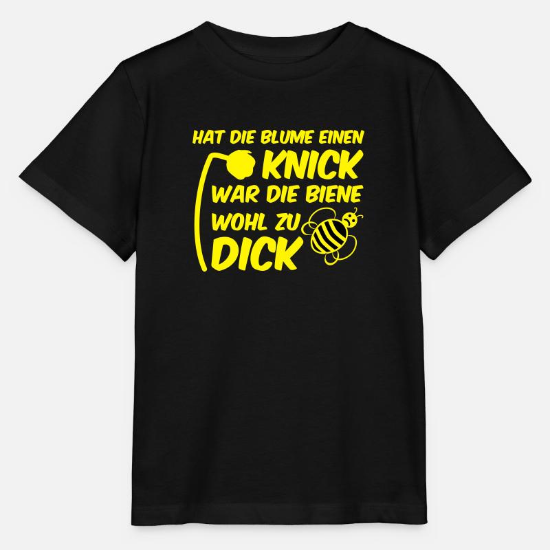 Biene zu dick Blume Knick Blüte - Stanley/Stella Kinder T-Shirt MINI CREATOR  - Schwarz