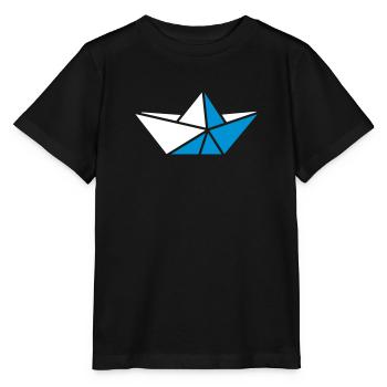paper boat - Stanley/Stella MINI CREATOR Kids’ T-Shirt - black - Front - Mikhail (115cm)