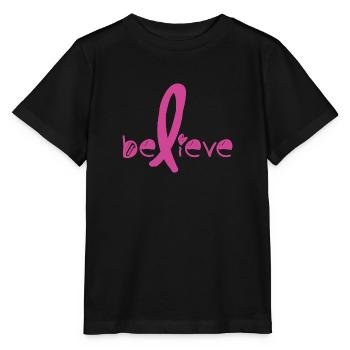 Croyez Combat de cancer - T-shirt bio MINI CREATOR Stanley/Stella Enfant - noir - Devant - Mikhail (115cm)