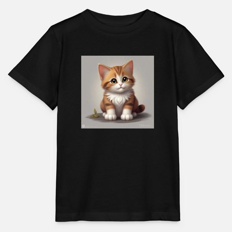 Niedliche Katze - Stanley/Stella Kinder T-Shirt MINI CREATOR  - Schwarz