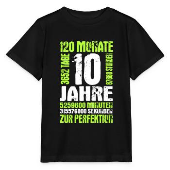 10. Geburtstag Jungen Mädchen 10 Jahre Geschenk - Stanley/Stella Kinder T-Shirt MINI CREATOR  - Schwarz - Vorne - Mikhail (115cm)