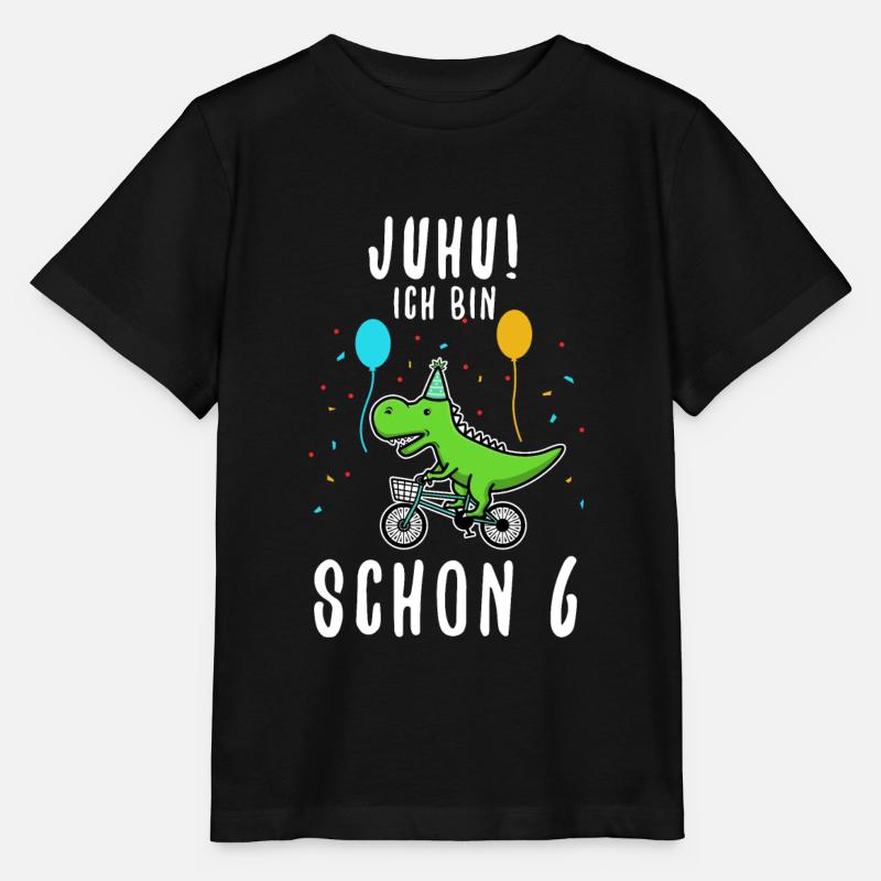 Ich bin schon 6 Dino - Stanley/Stella Kinder T-Shirt MINI CREATOR  - Schwarz