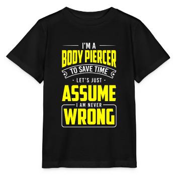 Piercing Tattoo Ring - Stanley/Stella MINI CREATOR Kids’ T-Shirt - black - Front - Mikhail (115cm)