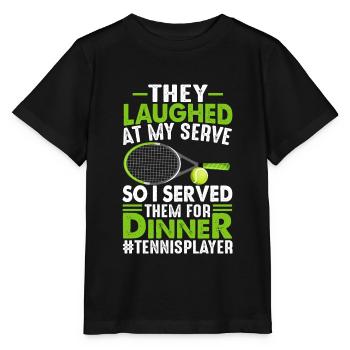 Served for dinner tennis player trainer - Stanley/Stella MINI CREATOR Kids’ T-Shirt - black - Front - Mikhail (115cm)