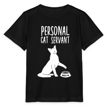 Chat personnel Serviteur Chats Cadeau Chats - T-shirt bio MINI CREATOR Stanley/Stella Enfant - noir - Devant - Mikhail (115cm)