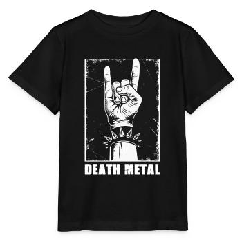 Death Metal Pommesgabel Heavy Metal Rock Music - Stanley/Stella MINI CREATOR Kids’ T-Shirt - black - Front - Mikhail (115cm)