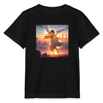 Ange dans le ciel - T-shirt bio MINI CREATOR Stanley/Stella Enfant - noir - Devant - Mikhail (115cm)