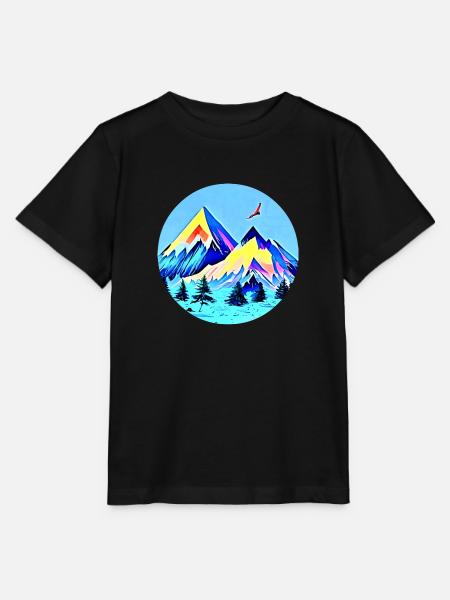 Lonely Eagle - Stanley/Stella Kinder T-Shirt MINI CREATOR  - Schwarz