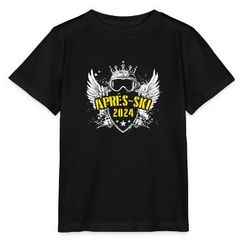 Apres Ski 2024 Après-Ski Urlaub - Stanley/Stella Kinder T-Shirt MINI CREATOR  - Schwarz - Vorne - Mikhail (115cm)