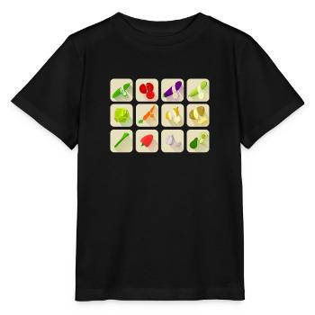 paprika chilli chili pepper citrus veggie vegetable - Stanley/Stella MINI CREATOR Kids’ T-Shirt - black - Front - Mikhail (115cm)