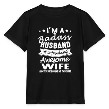 Husband Funny - Stanley/Stella Kinder T-Shirt MINI CREATOR  - Schwarz - Vorne - Mikhail (115cm)