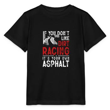 Drôle de course de piste de terre Pun Voiture de course Asphalte - T-shirt bio MINI CREATOR Stanley/Stella Enfant - noir - Devant - Mikhail (115cm)