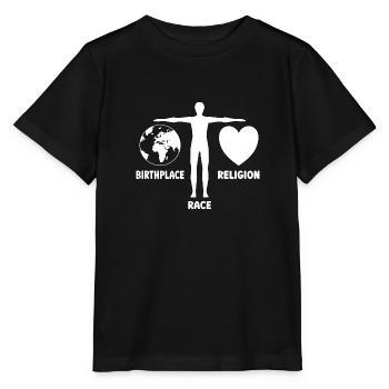 Lieu de naissance Terre Race Religion humaine Amour - T-shirt bio MINI CREATOR Stanley/Stella Enfant - noir - Devant - Mikhail (115cm)