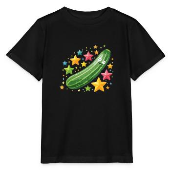 Cucumber, Stars, Sleep, Sleeping Cucumber, Sleeping - Stanley/Stella MINI CREATOR Kids’ T-Shirt - black - Front - Mikhail (115cm)