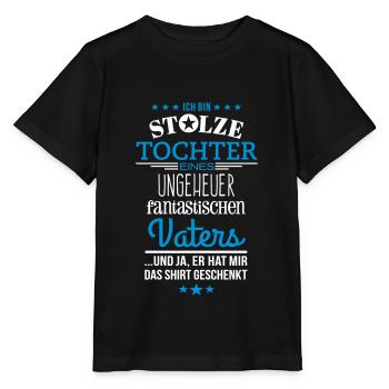 Ungeheuer fantastischer Vater - Tochter / Shirt - Stanley/Stella Kinder T-Shirt MINI CREATOR  - Schwarz - Vorne - Mikhail (115cm)