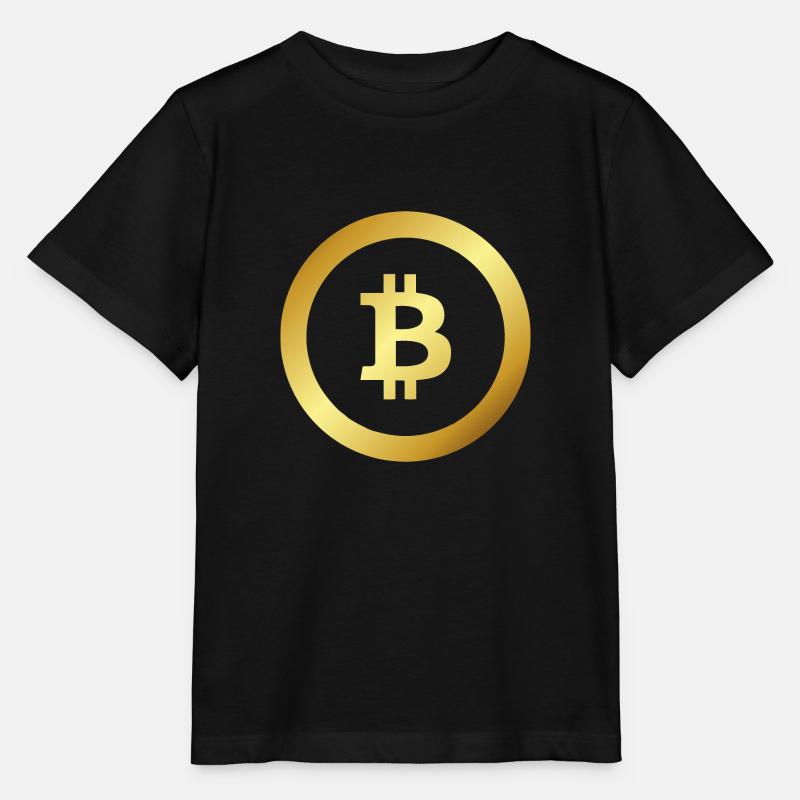 00431 BTC Bitcoin Gold Crypto - Stanley/Stella MINI CREATOR Kids’ T-Shirt - black
