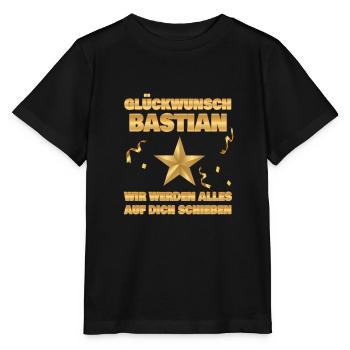 Kollegin Bastian - Stanley/Stella Kinder T-Shirt MINI CREATOR  - Schwarz - Vorne - Mikhail (115cm)