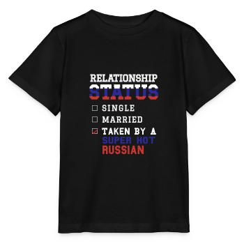 Beziehungsstatus Super Hot Russian genommen - Stanley/Stella Kinder T-Shirt MINI CREATOR  - Schwarz - Vorne - Mikhail (115cm)