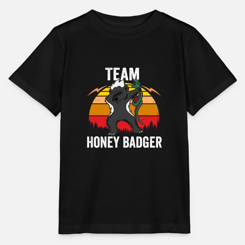 Produit Team Honey Badger Dabbing Animal Lover - T-shirt bio MINI CREATOR Stanley/Stella Enfant - noir