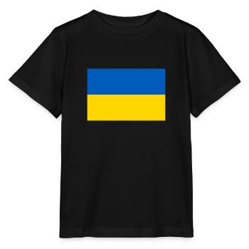 Ukraine drapeau ukrainien drapeau - T-shirt bio MINI CREATOR Stanley/Stella Enfant - noir - Devant - Mikhail (115cm)