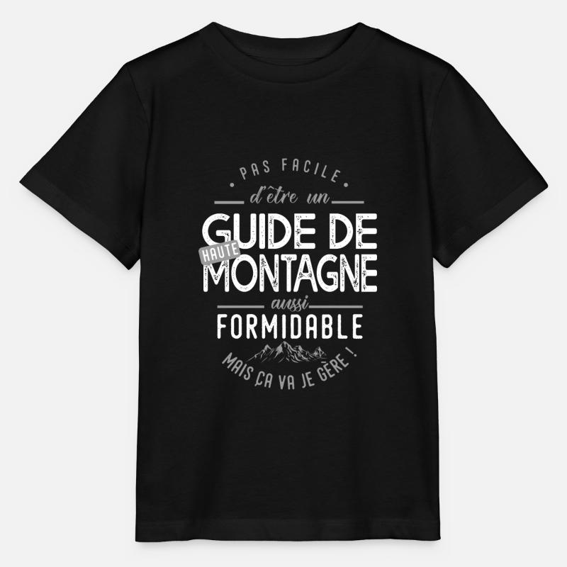 guide de haute montagne formidable profession - T-shirt bio MINI CREATOR Stanley/Stella Enfant - noir