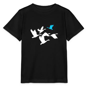 Nage inspirante contre l’anti actuel - T-shirt bio MINI CREATOR Stanley/Stella Enfant - noir - Devant - Mikhail (115cm)