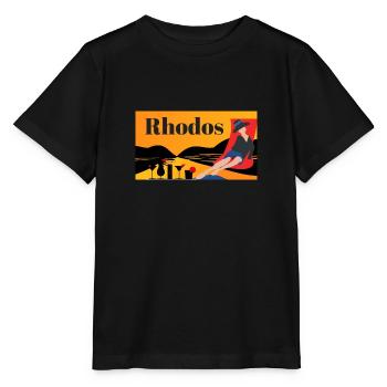 Rhodes - Greek island - Stanley/Stella MINI CREATOR Kids’ T-Shirt - black - Front - Mikhail (115cm)