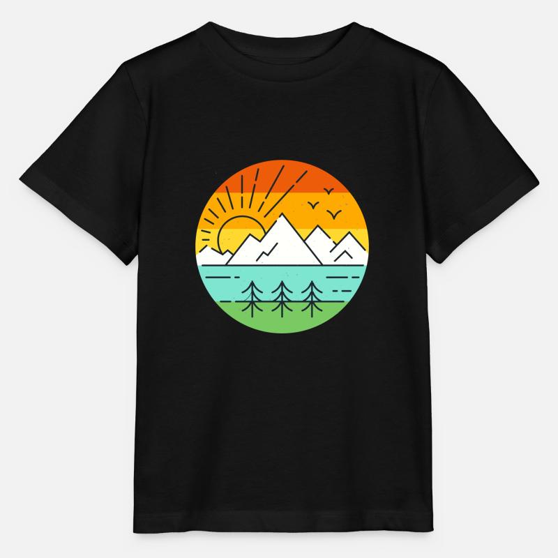 Paysage Nature - T-shirt bio MINI CREATOR Stanley/Stella Enfant - noir