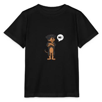 Rottweiler Lustig - Rottweiler - T-shirt bio MINI CREATOR Stanley/Stella Enfant - noir - Devant - Mikhail (115cm)