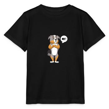 Australian Shepherd Drôle - Australian Shepherd - T-shirt bio MINI CREATOR Stanley/Stella Enfant - noir - Devant - Mikhail (115cm)